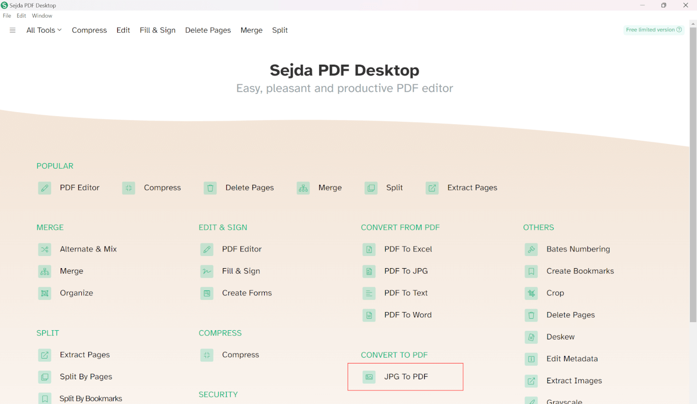 Sejdaを起動する