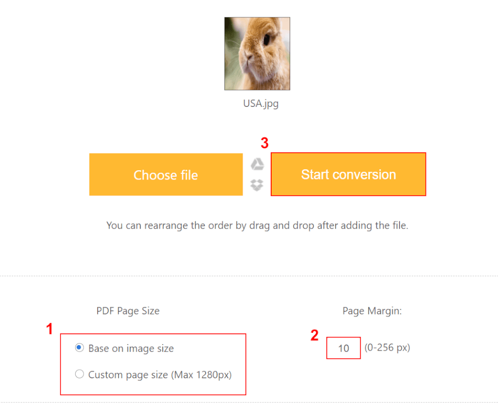 サイズを調整して変更する