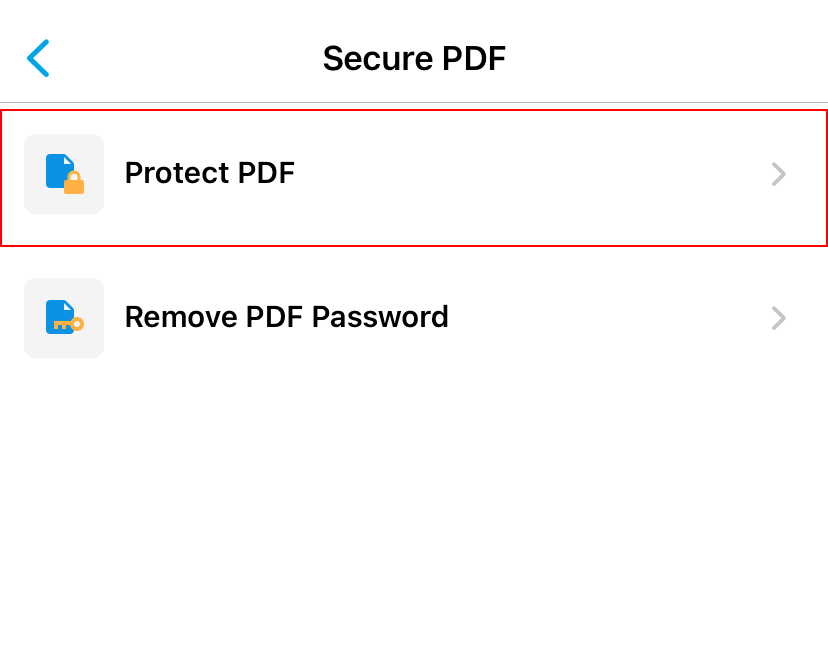 Protect PDFを選択する