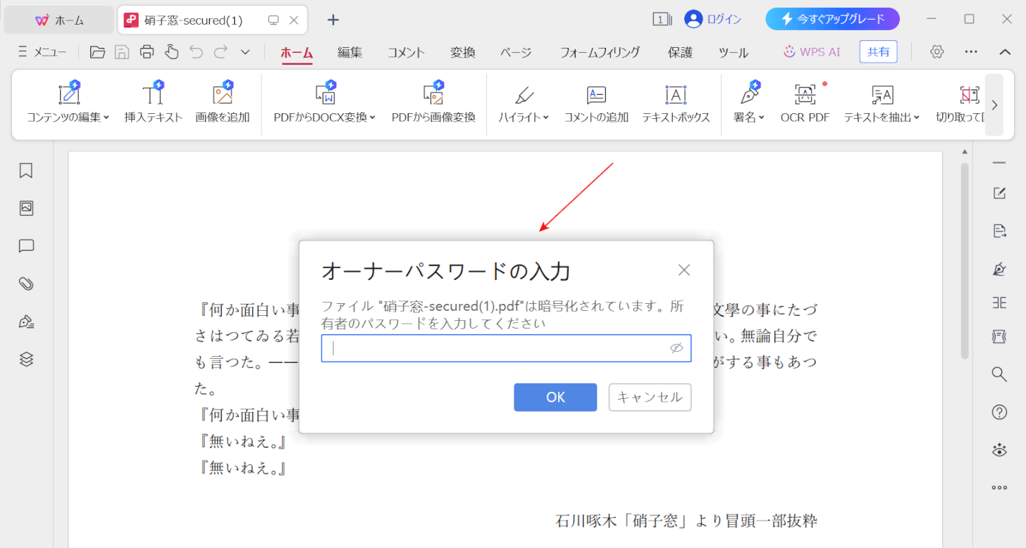 PDFを編集不可にすることができた