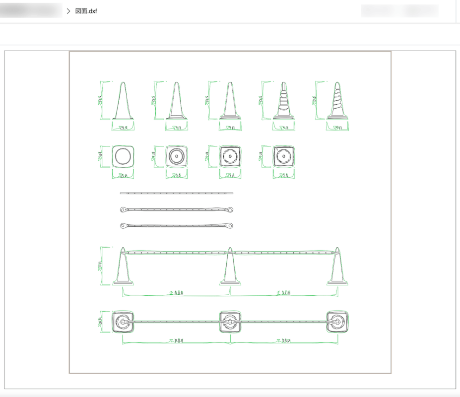 DXFに変換することができた