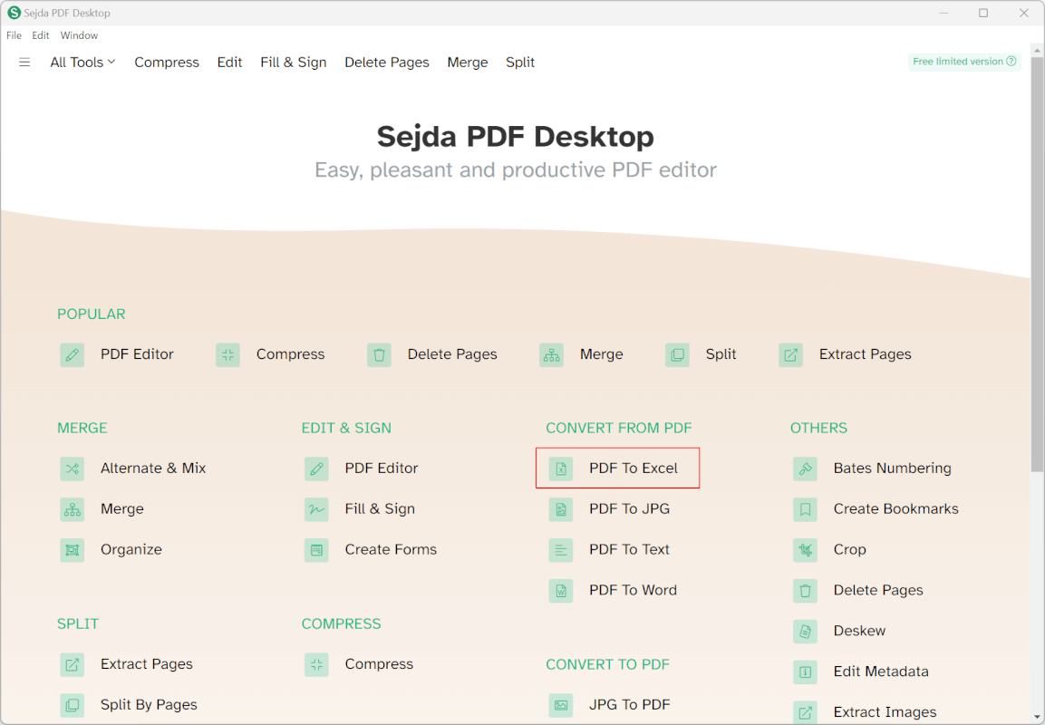 Sejdaを起動する