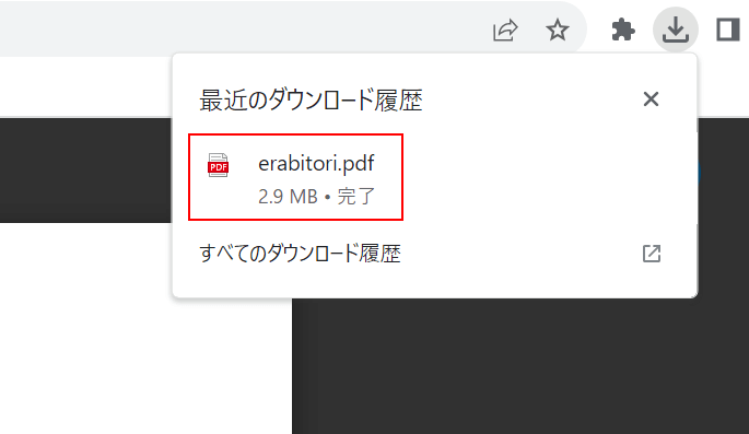 選び取りカードをダウンロードできた