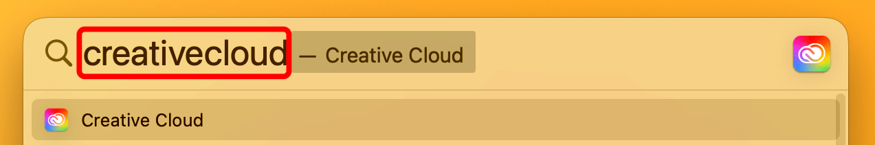 Creative Cloudを開く