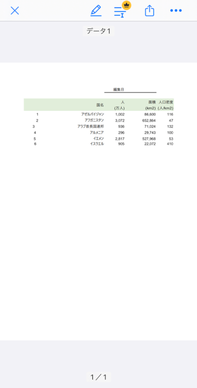 変換後のPDF