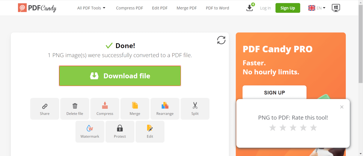 「Download file」を押す