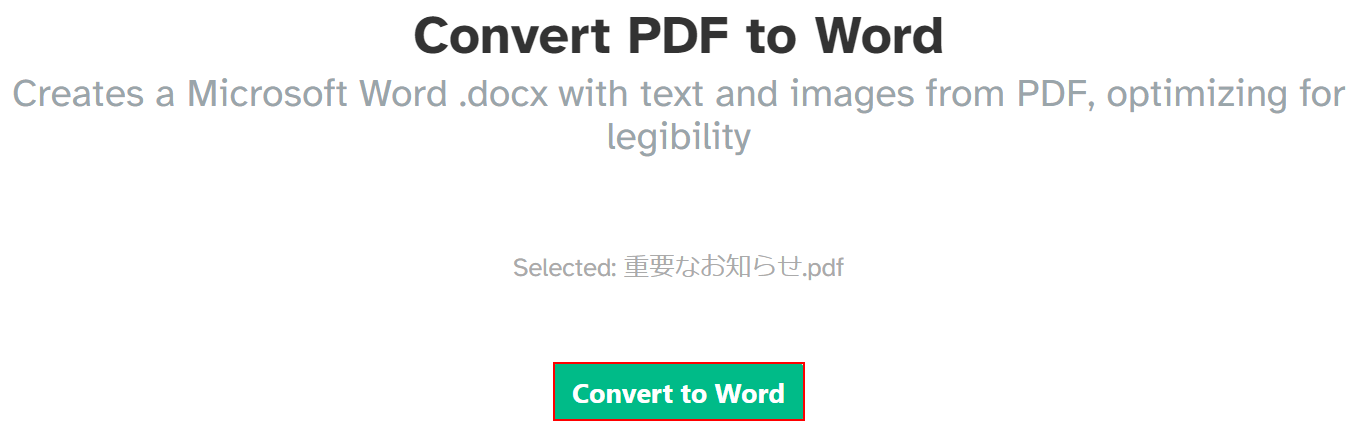 Convert to Word