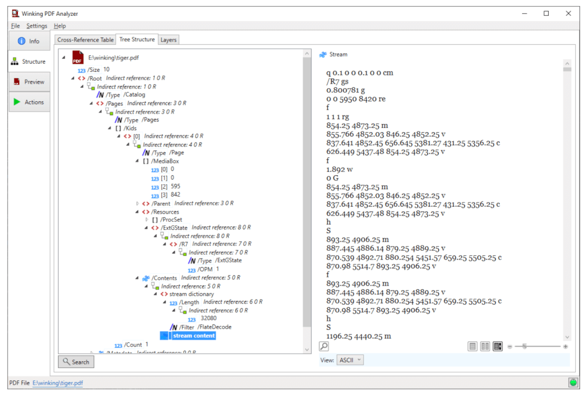 PDF Analyzerの操作画面