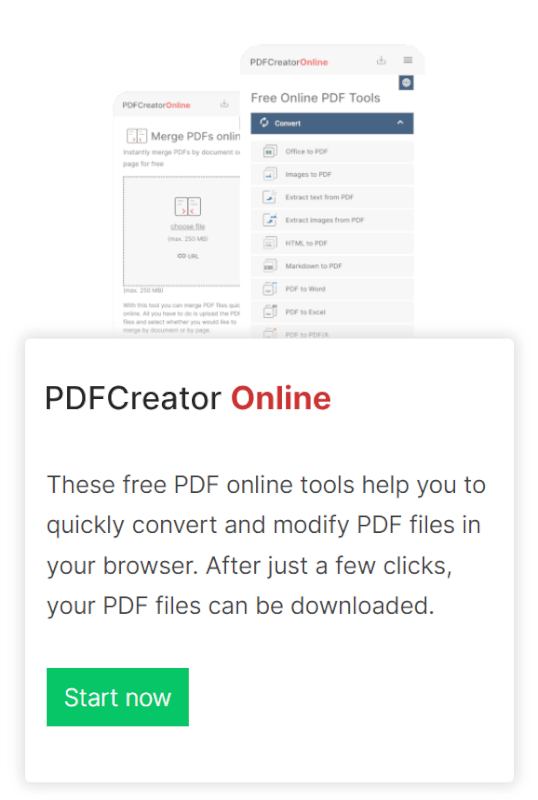 PDFCreator Onlineは無料