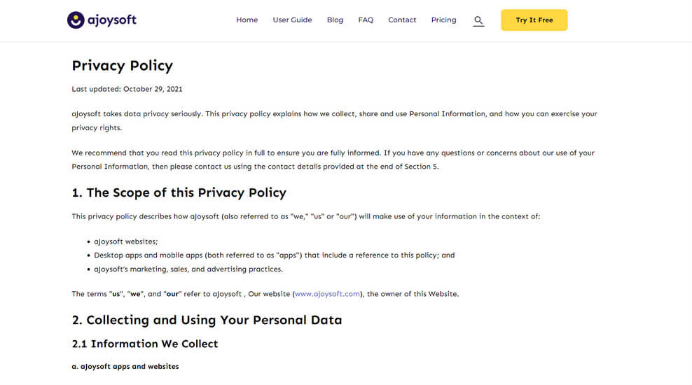 PDF Password Removerのプライバシーポリシー