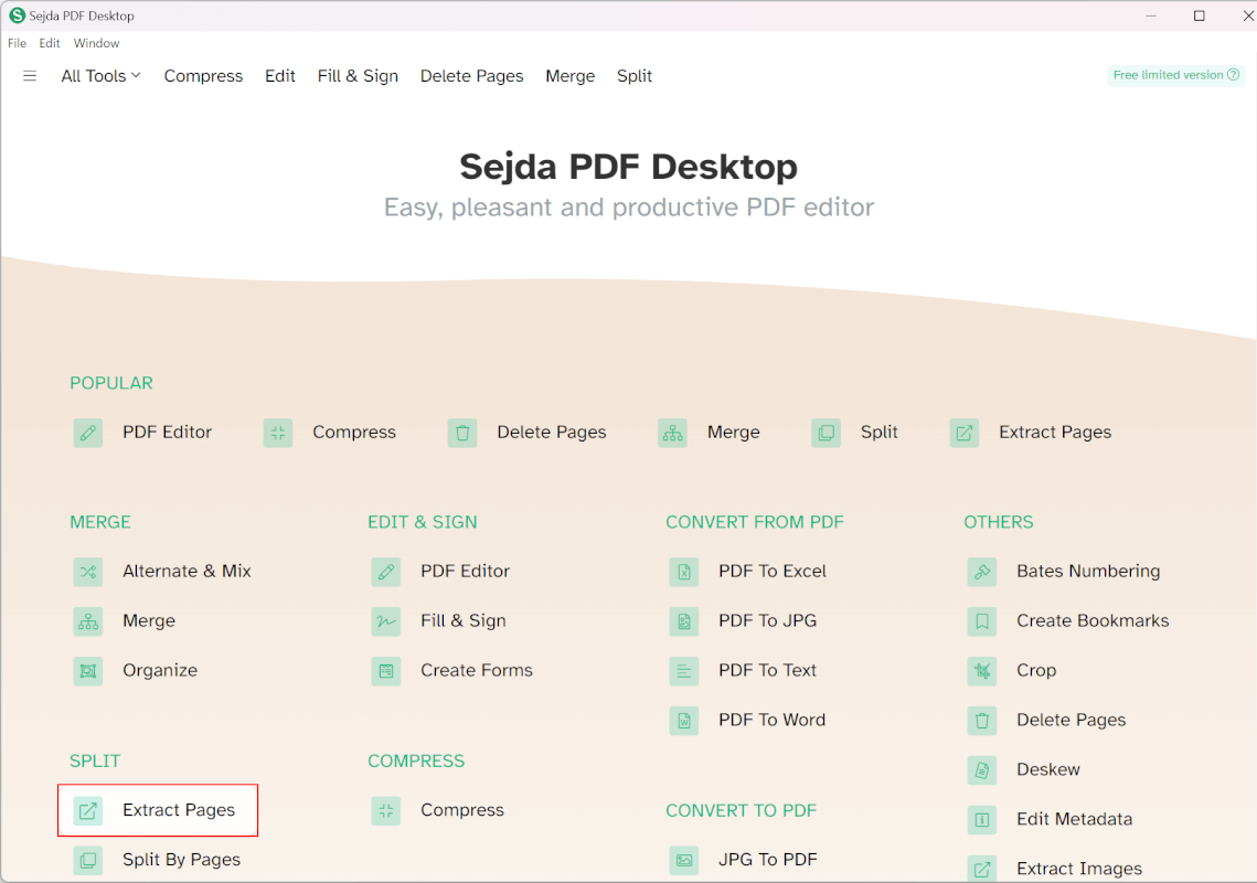 Sejdaを起動する