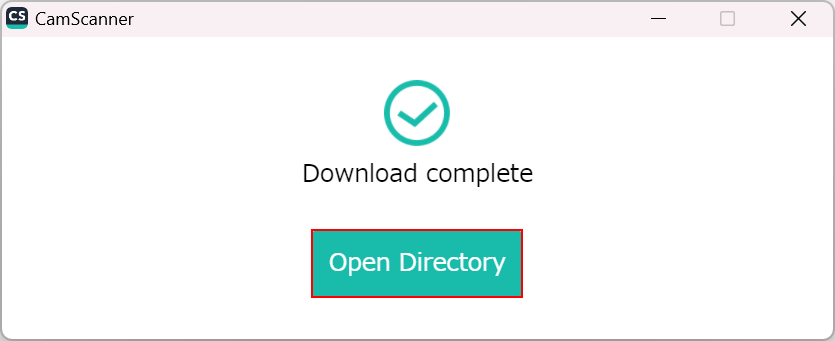 「Open Directory」ボタンを押す